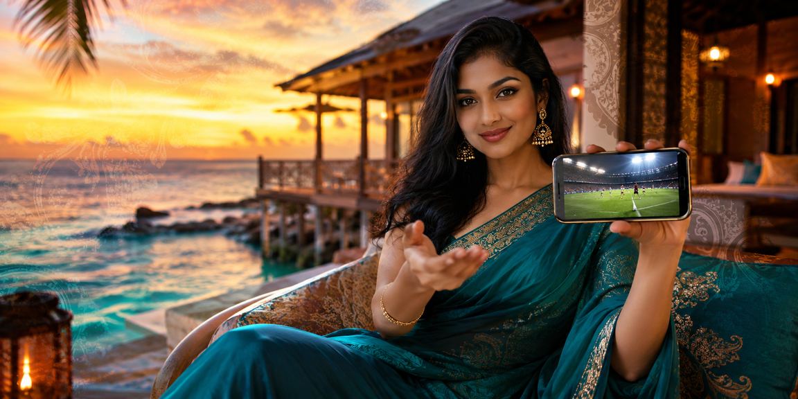 সেন্ট মার্টিন দ্বীপের সমুদ্রসৈকতে স্পোর্টস বেটিং থিমে dhaka bet প্রচারমূলক দৃশ্য